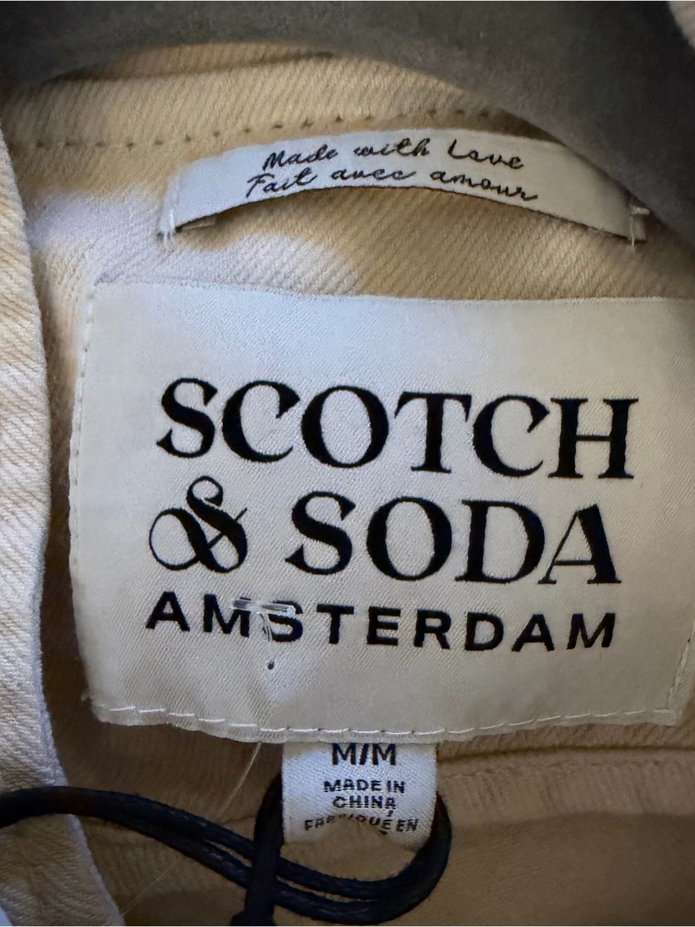 Scotch & Soda Amsterdam Cream Oversized Jacket Sz M NWT - Picture 9 of 13
